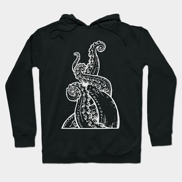 Best Art of Octopus gray tentacles Deep Creature for ocean and octopus lovers Hoodie by BijStore